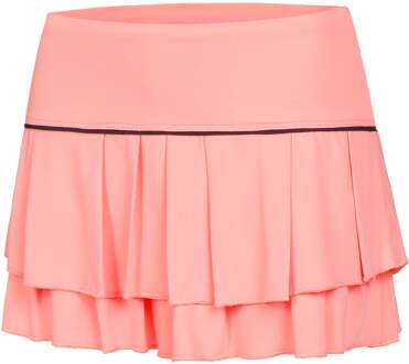 Pleat Tier With Piping Rok Dames-Abrikoos,Zwart - XS,S,M,L,XL
