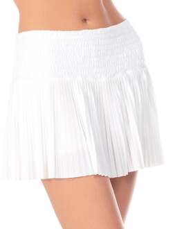 Pleated Smocked 14in Rok Dames-Wit - M