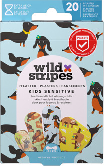 Pleisters Wild Stripes Kids Sensitive Animal Fun 20 st