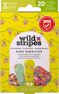 Pleisters Wild Stripes Kids Sensitive Jungle Vibe 20 st