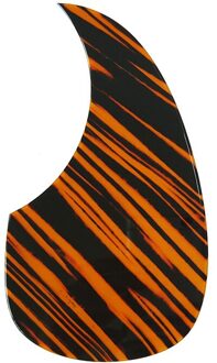 Pleroo Custom Gitaar pickgaurd-Grote Akoestische Gitaar Slagplaat Teardrop Vorm, Gele streep celluloid