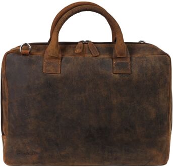 Plevier Adler laptoptas 17 inch donkerbruin