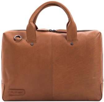 Plevier Basalt leren businesstas 15.6 inch cognac.