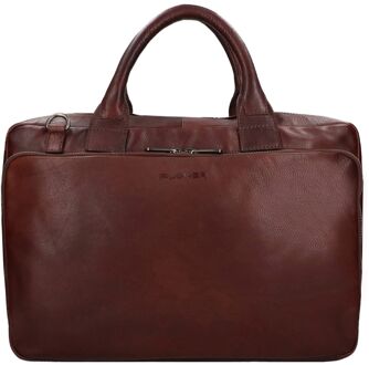 Plevier Bill Laptopbag 15.6" brown schoudertas heren Bruin - H 28 x B 40 x D 10 cm