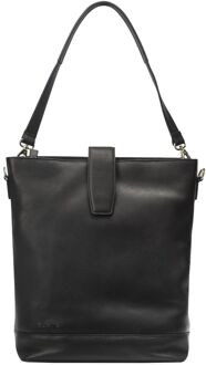 Plevier Bow 15.6" black schoudertas heren Zwart - H 39 x B 30 x D 12 cm