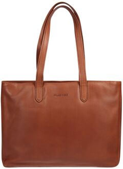 Plevier Burns shopper 16 inch cognac - No Size