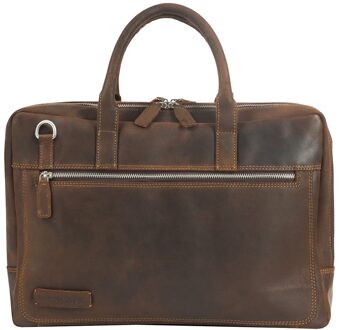 Plevier Coventry Laptopbag 15,6" brown Bruin - H 29 x B 41 x D 11