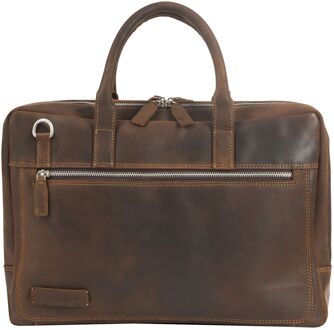 Plevier Coventry laptoptas 15 inch donkerbruin