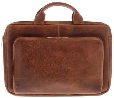 Plevier Esplanade laptop sleeve/tas 15.6 inch cognac