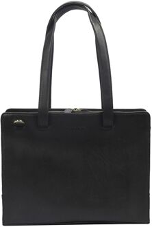 Plevier Pharos 15.6" black schoudertas heren Zwart - H 29 x B 38 x D 10 cm