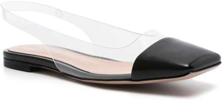Plexi Slingback Flats Zwart
