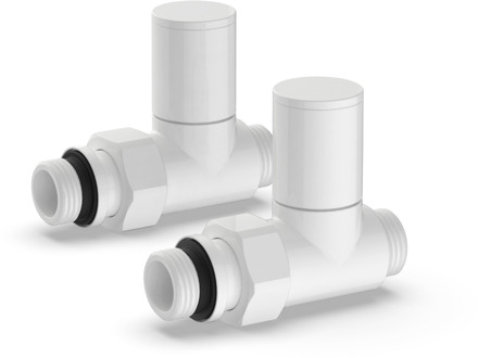 Plieger Aansluitset Zijaansluiting Radiator Plieger Valvola Recht Wit