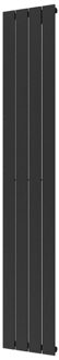 Plieger Cavallino Retto designradiator verticaal enkel middenaansluiting 1800x298mm 614W zwart grafiet (black graphite)