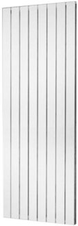 Plieger Cavallino Retto designradiator verticaal enkel middenaansluiting 1800x450mm 910W mat zwart 7250319 Zwart mat