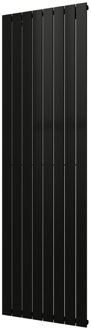 Plieger Cavallino Retto designradiator verticaal enkel middenaansluiting 2000x602mm 1332W antraciet metallic 7255326 Antraciet metallic glans