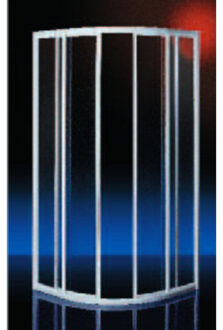 Plieger Class douchecabine 90x90x185cm kwartrond wit