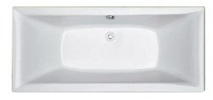 Plieger Corfu duobad 180x80cm acryl 48cm extra diep met poten wit