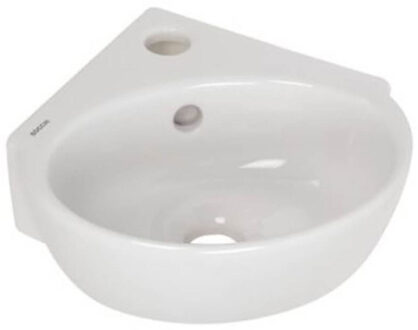 Plieger Corner hoekfontein 1 kraangat zonder overloop matwit