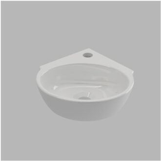 Plieger Corner hoekfontein met kraangat en zonder overloop, wit 271022