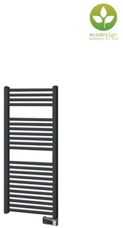 Plieger Designradiator Elektrisch BWS Palian-EL 111,1x50 cm 500 Watt Donkergrijs Structuur Donker Grijs