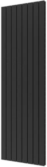 Plieger Designradiator Plieger Cavallino Retto Dubbel 1716 Watt Middenaansluiting 200x60,2 cm Black Graphite