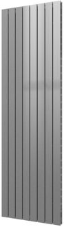 Plieger Designradiator Plieger Cavallino Retto Dubbel 1716 Watt Middenaansluiting 200x60,2 cm Zilver Metallic