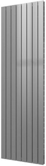 Plieger Designradiator Plieger Cavallino Retto Dubbel 1716 Watt Middenaansluiting 200x60,2 cm Zilver Metallic