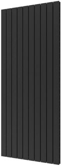 Plieger Designradiator Plieger Cavallino Retto Dubbel 1936 Watt Middenaansluiting 180x75,4 cm Black Graphite