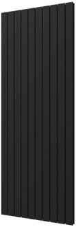 Plieger Designradiator Plieger Cavallino Retto Dubbel 2146 Watt Middenaansluiting 200x75,4 cm Donkergrijs Structuur Donker Grijs