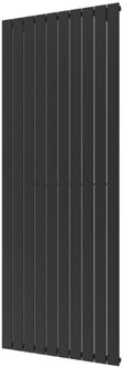 Plieger Designradiator Plieger Cavallino Retto Enkel 1666 Watt Middenaansluiting 200x75,4 cm Black Graphite