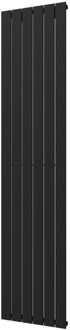 Plieger Designradiator Plieger Cavallino Retto Enkel 999 Watt Middenaansluiting 200x45 cm Donkergrijs Structuur Donker Grijs