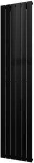 Plieger Designradiator Plieger Cavallino Retto Enkel 999 Watt Middenaansluiting 200x45 cm Zwart