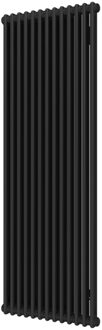 Plieger Designradiator Plieger Florence 1677 Watt Zijaansluiting 180x60 cm Donkergrijs Structuur Donker Grijs
