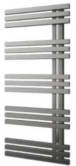 Plieger Designradiator Plieger Inox Suono Sinistra Middenaansluiting 100x50 cm 464 Watt Inox-Look Inox look