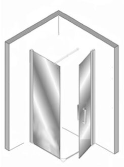 Plieger Douchecabine Panorama 6 mm 90x80x200 cm