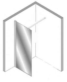 Plieger Douchecabine Plieger Panorama 6mm 100x80x200cm (Douchewand en Vouwdeur) Chroom