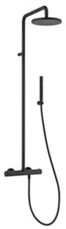 Plieger Douchesysteem Thermostatisch Plieger Napoli Met Douchekraan Hoofddouche Ø20cm En Handdouche 1 Stand Zwart