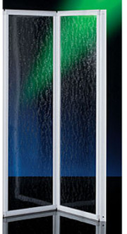Plieger Economy badklapwand - 120x141,2cm - acrylglas - wit profiel