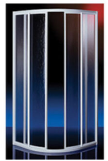 Plieger Economy douchecabine kwartrond 90x90x185cm wit