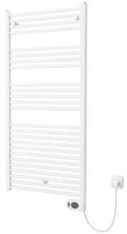 Plieger Elba Electrical Elektrische Designradiator - 126.2x60cm - met thermostaat - 700w - wit 1470432 Wit mat