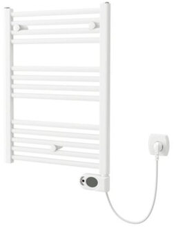 Plieger Elba Electrical Elektrische Designradiator - 70.2x50cm - met thermostaat - 300w - wit 1470429