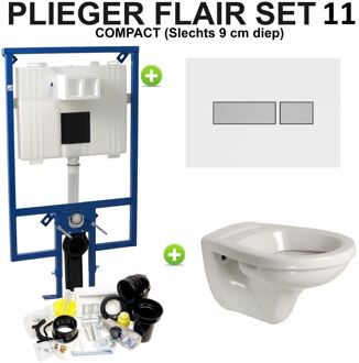 Plieger Flair Compact Amica set 11 Wit/ Matchroom (Meerprijs €30,00)