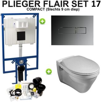 Plieger Flair Compact Saval set17 Chroom (meerprijs €20,00)