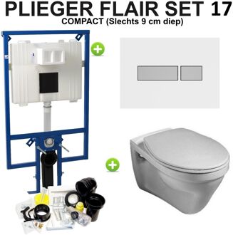 Plieger Flair Compact Saval set17 Wit/ Matchroom (meerprijs €30,00)