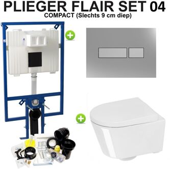 Plieger Flair compact set04 Chroom/ Matchroom (meerprijs €30,00)