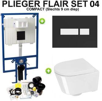 Plieger Flair compact set04 Zwart/Wit (meerprijs €30,00)