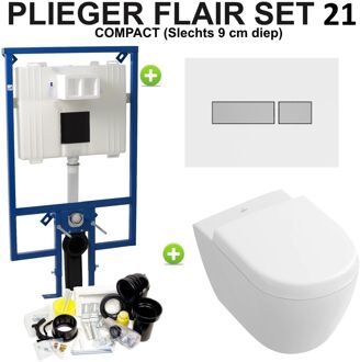Plieger Flair Compact Subway 2.0 Compact set21 Wit/ Matchroom (meerprijs €30,00)