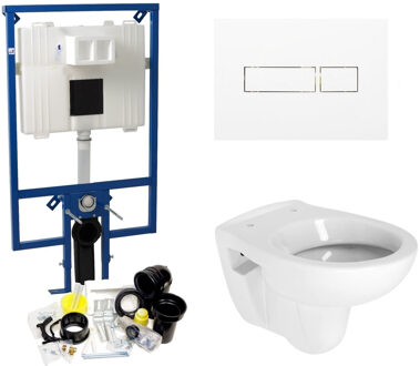 Plieger Flair Compact Toiletset set02 B&W Compact 47.5 cm met Flair drukplaat