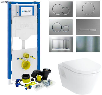 Plieger Geberit up320 Toiletset | Plieger Milano | Wandcloset | Wit | Sigma Drukplaat