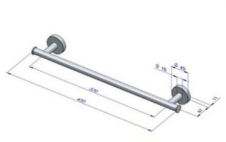 Plieger handdoekbeugel magnetisch 430mm brushed